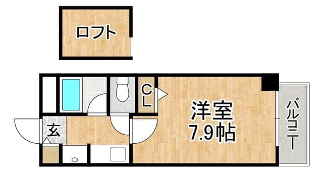 プリンス寺塚5階 1K